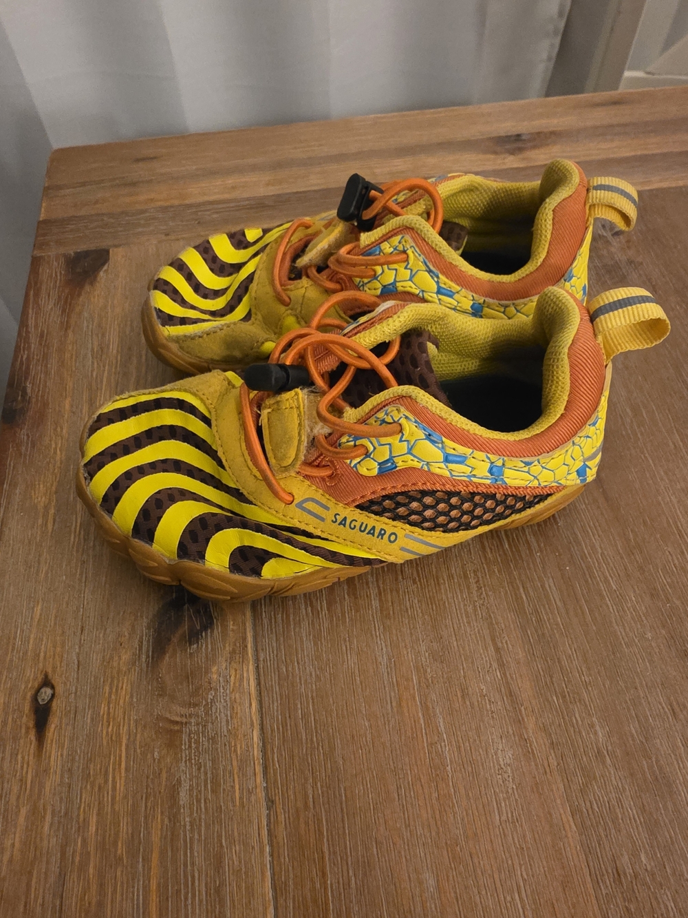 Toddler Saguaro  Yellow & Orange Bearfoot  Athletic Shoes ...Wide Toe Bed.